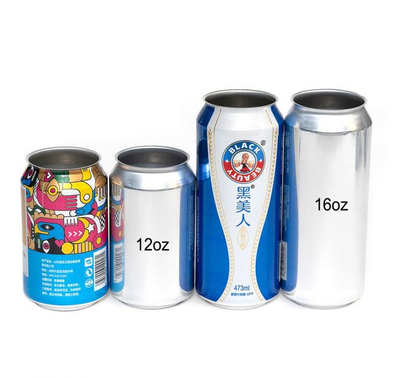 Standard 355ml (12oz) Aluminum Cans with Sot 202 Can Ends