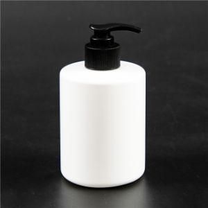 Wide Cylinder Round HDPE Bottle 350ml with Pump Dispenser