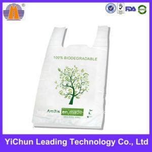 100% Biodegradable Compostable Customized Printed Plastic Shopping Handle Packaging Bag