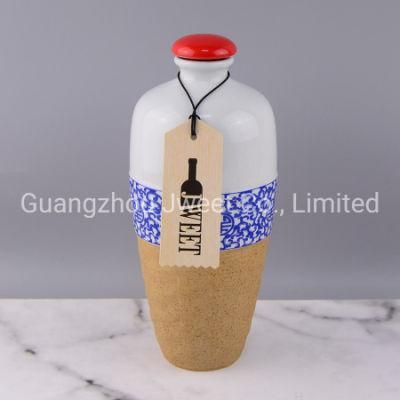 Manufacturer Printing Ceramic Bottle Tequila Handmade Liquor Bottle