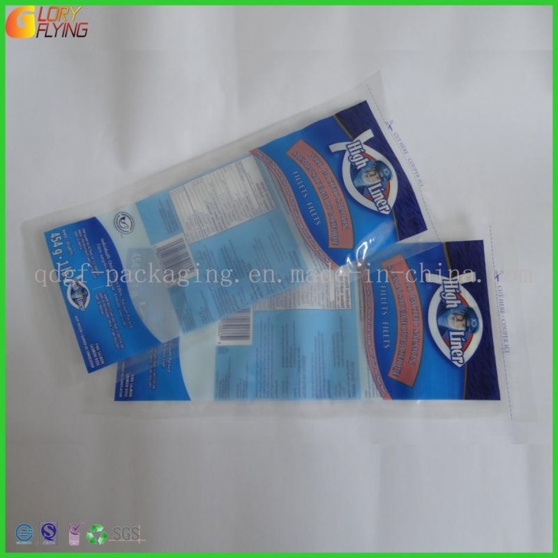 Frozen Fish Food Packaging Zipper Pouch Stand up Printing Bags