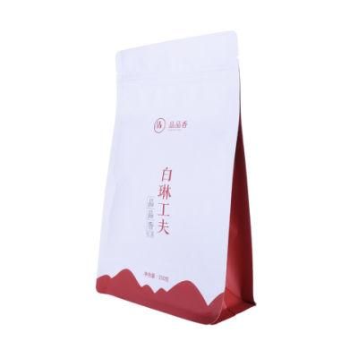 Custom Printed Tea Packaging Paper Bag Hot Stamp Coffee Bags Ziplock Bag for Protein Powder