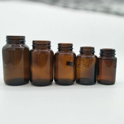 Wholesale Empty Brown Boston Round Medicine Packing Glass Bottles Pills Tablets Capsules Bottles with Screw Caps