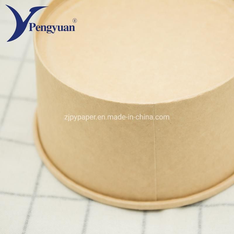 Eco Friendly Disposable Brown Kraft Paper Salad Bowl