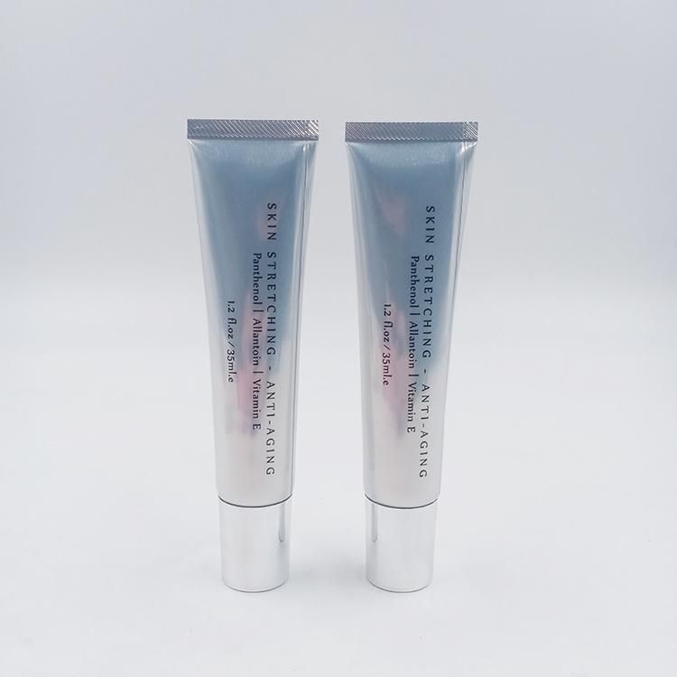 Silver Eye Cream Bottle with Screw Cover for Cosmetic Packaging