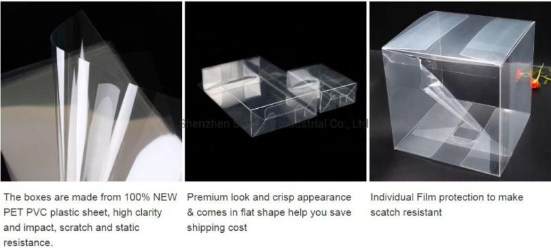 Clear Retail Plastic PVC Folding Packaging Boxes