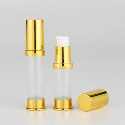 Gold in Stock 5ml 10ml 15ml Mini Atomizer White Head Mist Airless Spray Bottle Packaging Cosmetic Airless Pump Bottle