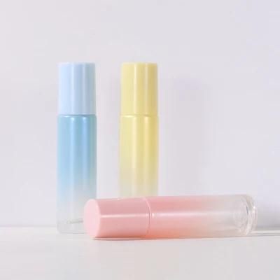 10ml Rolling Glass Bottles Gradient Color Essential Oils Perfume Bottles Travel Roller Ball Massager