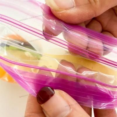 Eco Friendy Food Packaging Storage Poly Grip Seal Sandwich Size Ziplock Bag