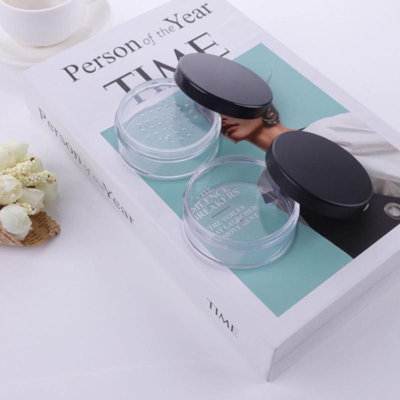 Acrylic Transparent Loose Powder Talcum Powder Optional Switch Packaging Plastic Jar with Lid