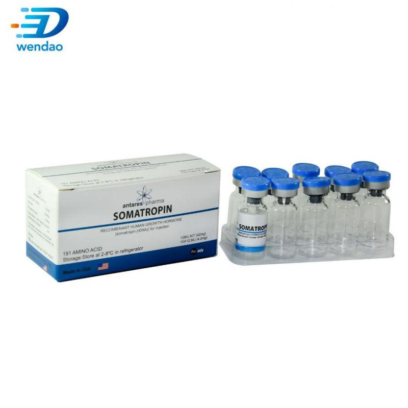 Custom Printing 2ml X 10 Bottles 10iu Vial HGH Packaging Boxes for Somatotropin Human 10iu Vial HGH Boxes