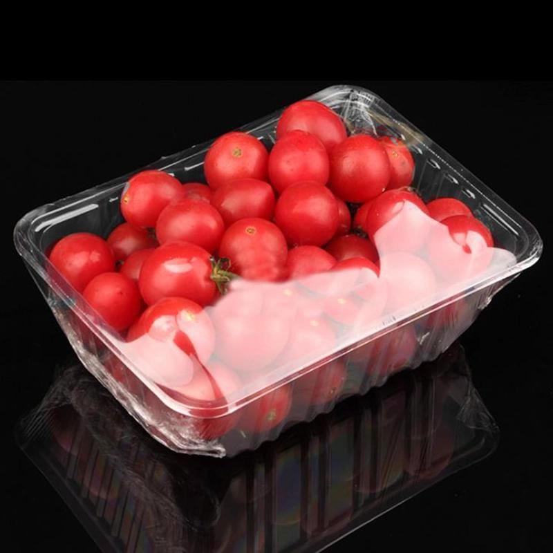 Disposable Biodegradable Transparent Food Plastic Supermarket Fruit Meat Trays