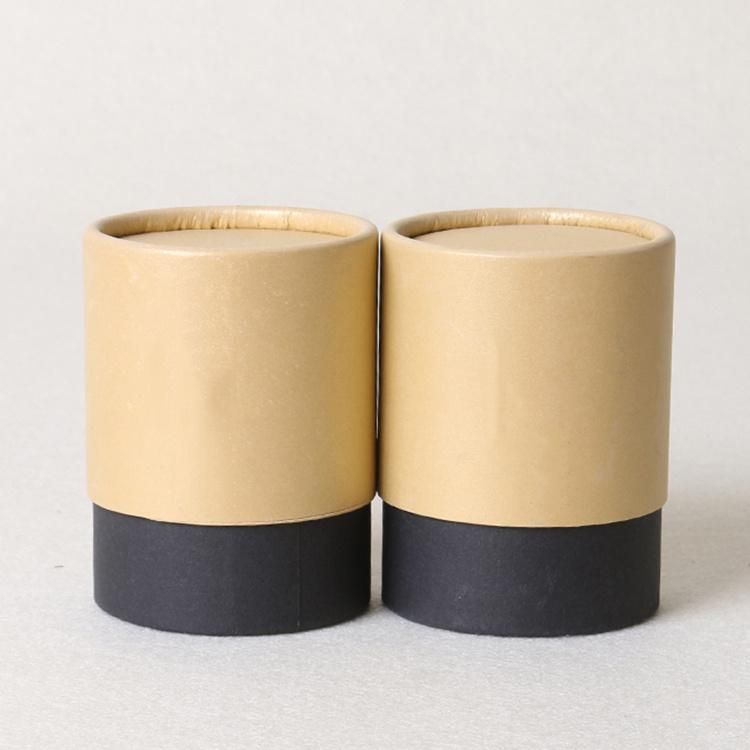 Custom Logo Cardboard Kraft Paper Round Tube Food Packaging Cylinder Box