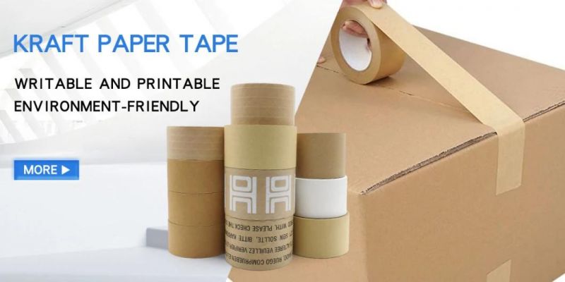 Biodegradable and Environmental Custom Printing with Logo Self Adhesive/Water Activated Reinforced Kraft Paper Gummed Tape