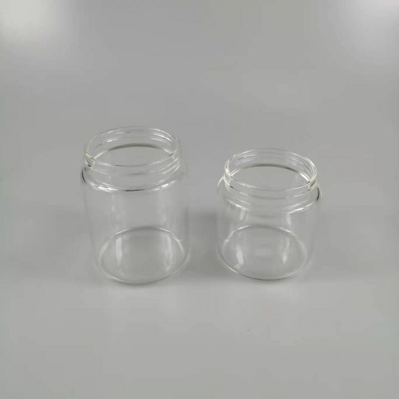 300ml 350ml High Borosilicate Clear Frosted Glass Bottle Bamboo Lid