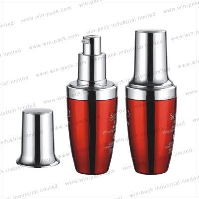 30ml Glass Essential Oil Sprayer Bottle Red Glass Bottles with Shiny Silver Aluminum Cap