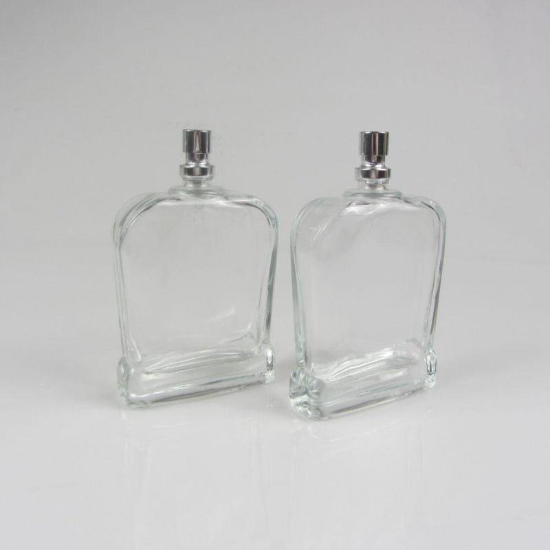 Design 50ml Transparent Luxury Glass Perfume Spray Bottle