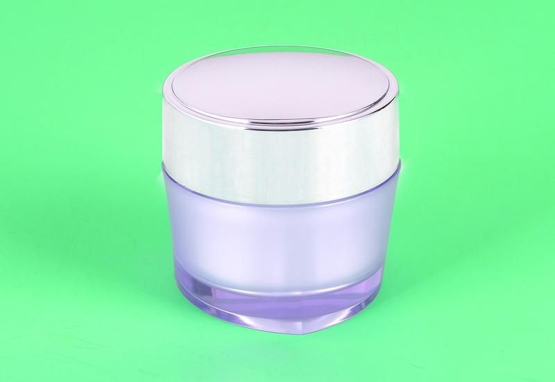 Manufacturer Double Pearl Empty Plastic Jars Cosmetic with Silver Lid Skincare PP Cream Empty Jar for Cosmetic Packaging