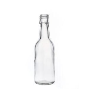 Glass Bottle Manufacturer Mini Wine Liquor Round Empty Flint Glass Bottle with Lids