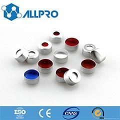 11mm Aluminum Cap with PTFE Silicone Septa for 2ml Crimp Top HPLC Vial