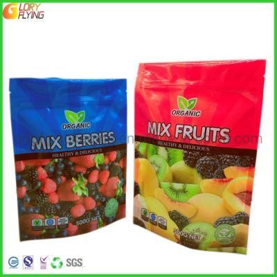 Stand up Pouch with Zipper for Foods Fruit, Nuts Packaging with Customized Size and Design Factory.