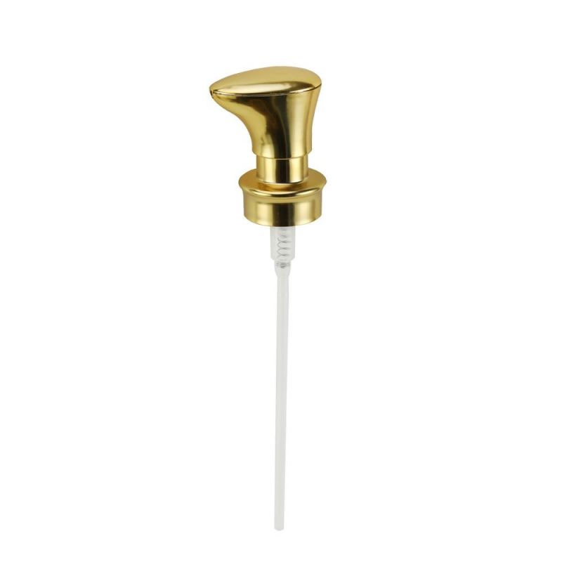 UV Coating Gold Hand Plastic Lotion Dispenser Sprayer Pump