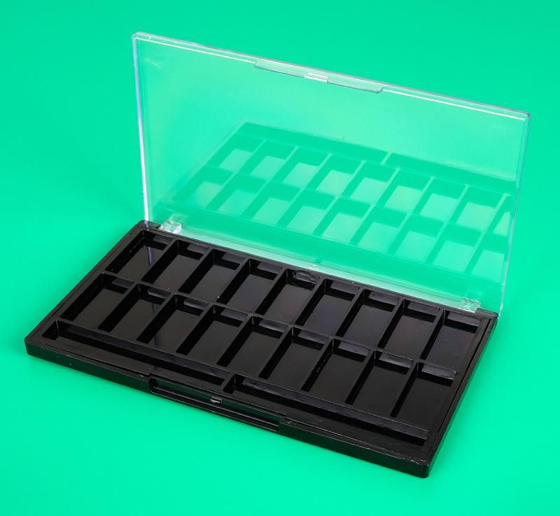 Manufacturer Square Makeup Packaging Black Private Label Empty Eye Shadow Palette 8 Hole