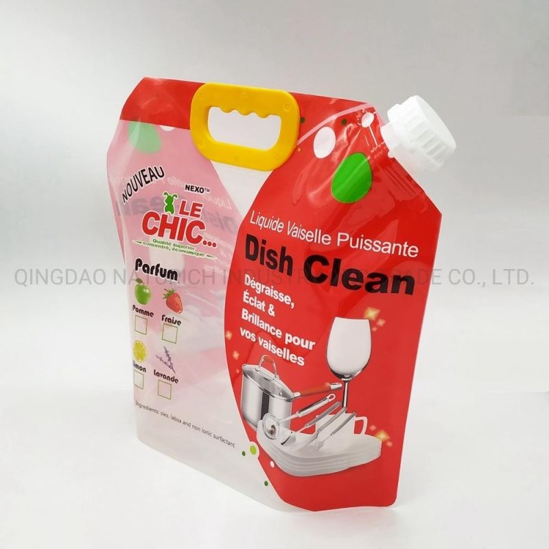 Custom Liquid Washing Powder Detergent Laundry Detergent Packaging Bag Detergent Pouch Spout