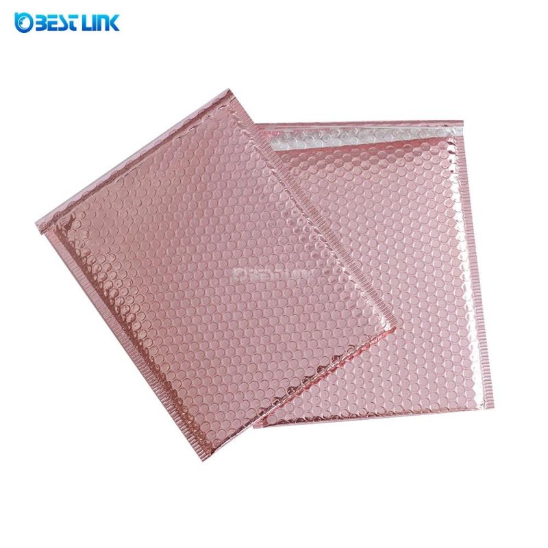 Bubble Bags Rose Golden Padded Mailer Custom Design Shipping Envelopes Padded Bubble Courier