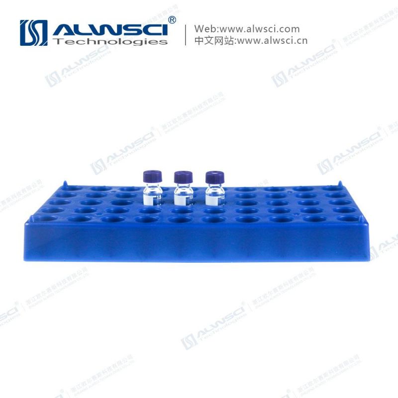 PP Vial Rack 50 Positions for 2ml Vials Blue Color