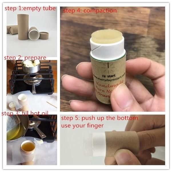 Eco Friendly Kraft Paper Deodorant Lip Balm Tubes