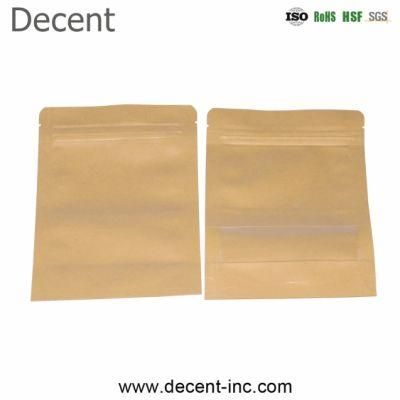 Decent Hot Sale Stand up Kraft Paper Packaging Bag Zip Lock Self Seal Food Storage Pouch