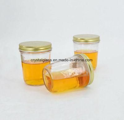 Wide Mouth Glass Bottle, Mason Jar, Honey Jar 4oz 8oz 16oz