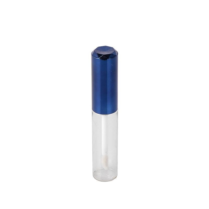 Best Seller 8ml 10ml Fashion Black Wand Blue Clear Lip Gloss Tube Lip Gloss Packaging Custom Black Lid Clear Lip Gloss Tube with Black Top