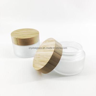 Cosmetic Container Jar 120ml with Wood Log Caps