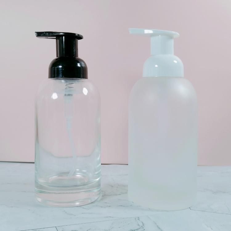 Wholesale Refill Bathroom Frosted Clear Shampoo Hand Foam Soap Dispenser Liquid Glass Bottle