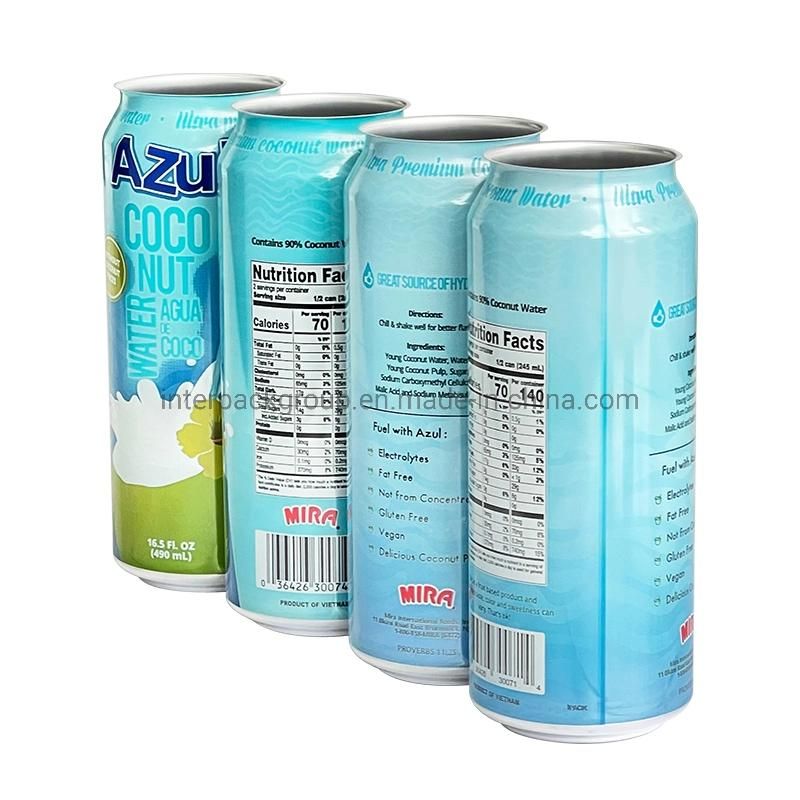 490ml Sleek Aluminium Can for Packing Drink Wholesale Aluminum Bottle Aluminum Beer Cans