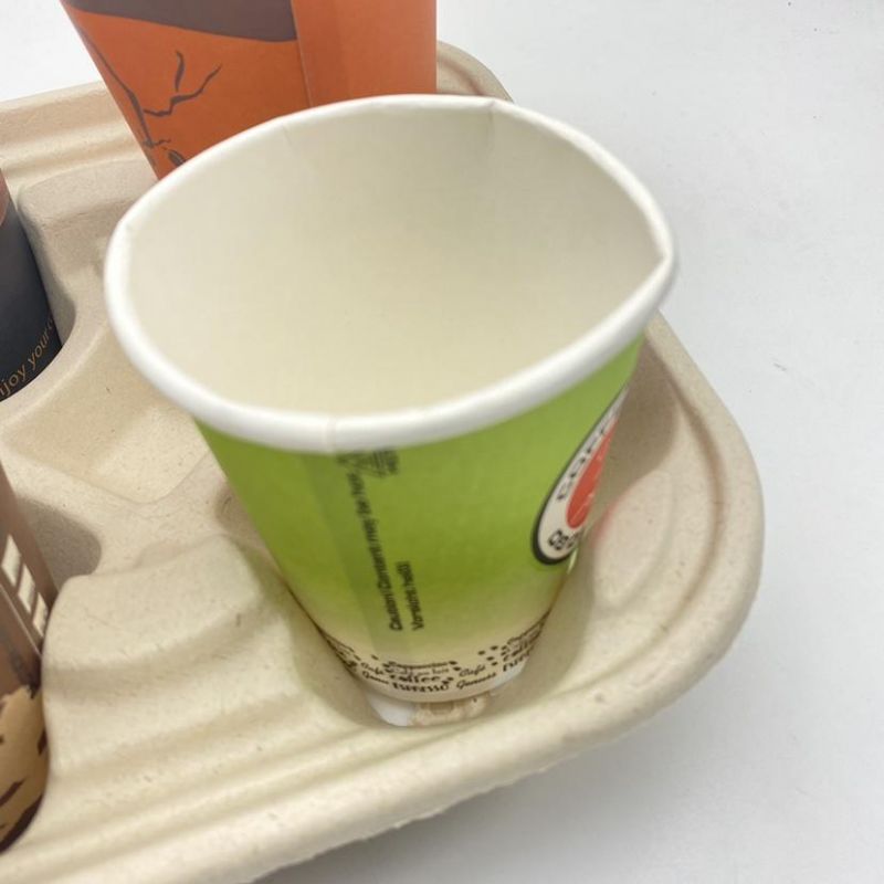 100% Biodegradable Compostable Paper Cup Saucer