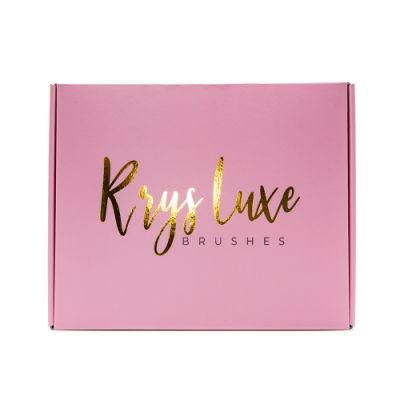 Custom Logo Pink Corrugated Mailer Cardboard Paper Packaging Mailing Postal Shipping Box