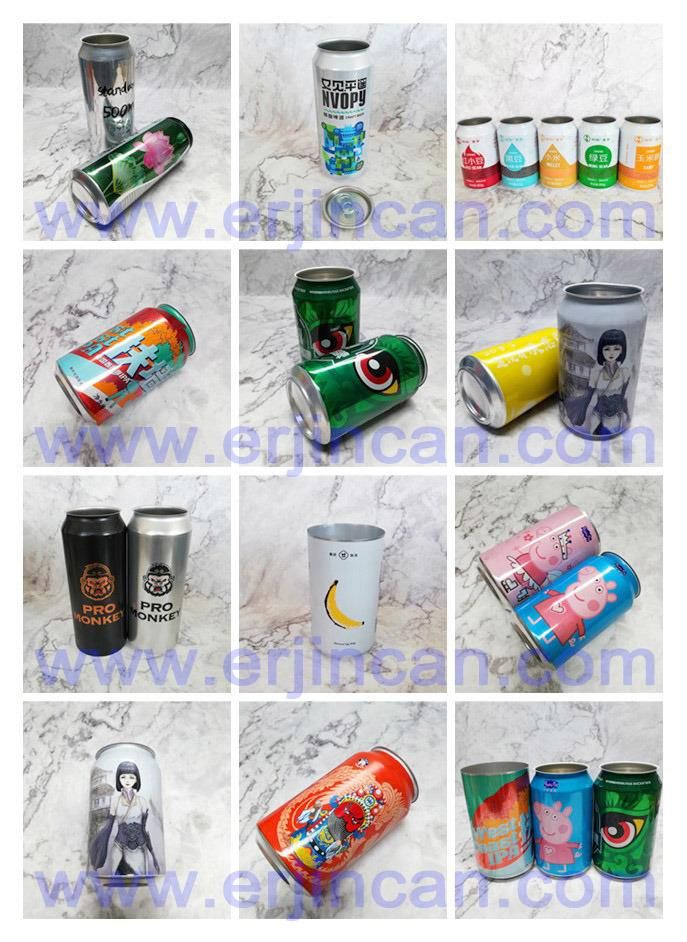 2PC Cheap Hot Sale Aluminum Can Manufacturers Price 150ml 180ml 185ml 310ml 330ml 355ml 473ml 500ml Lids Can Customized