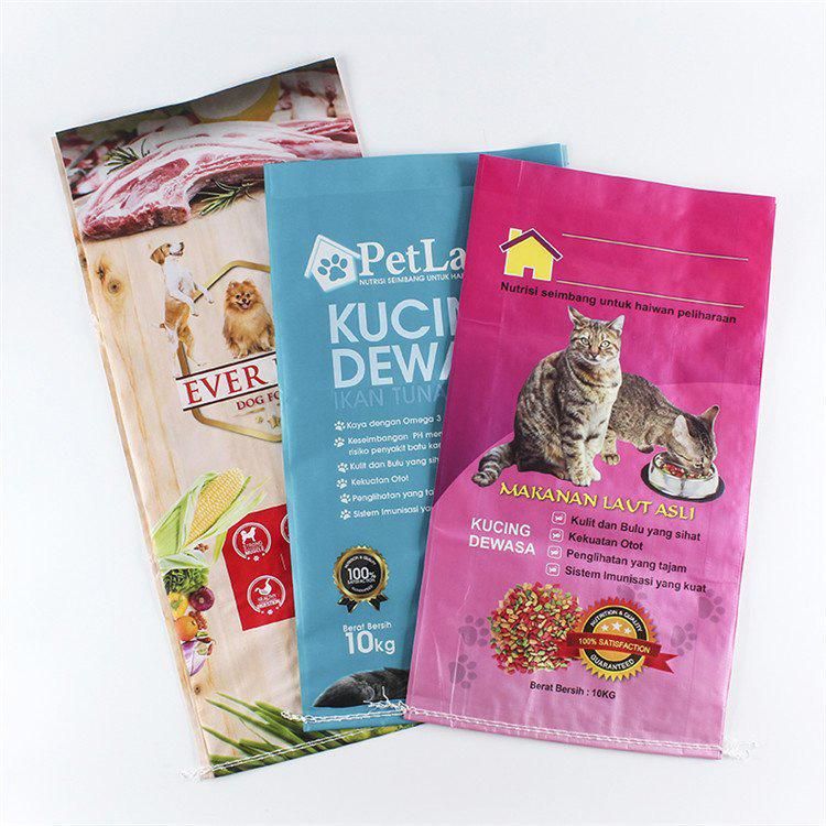 High Quality Plastic BOPP Laminated PP Woven Cat Dog Litter Packaging Bag with Your Own Printing