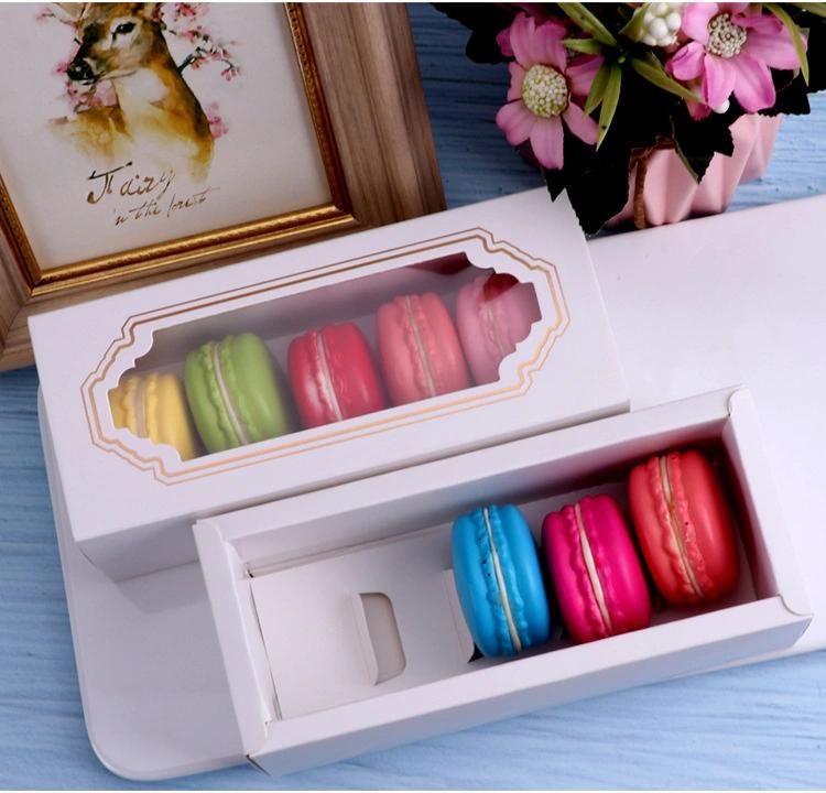 Luxury Macaron Cake Box Custom Packaging Biodegradable Disposable Macaron Food Box Package Box Bakery Container