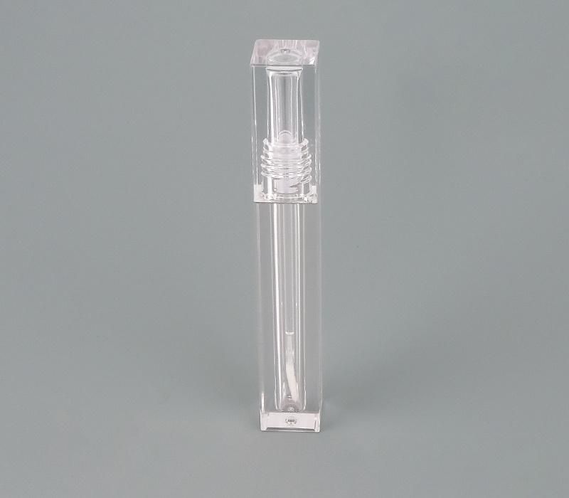 Hot-Sale White Transparent Lip Gloss Cosmetic Tubes Round Lip Gloss Packaging Private Label Lip Tint Containers