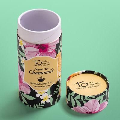 Full Printed Round Cylinder Packaging Box Perfume Cosmetic Gift Paper Carton Tube