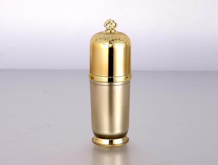 Factory Supply 30ml Luxury Acrylic Golden Color Empty Bottle Cosmetic Lotion Bottle