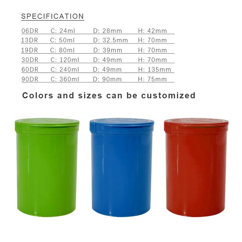 Topsale 80ml 120ml 240ml 360ml Qube Green Red Pharmacy Capsule PP Plastic Pill Pop Top Squeeze Bottles