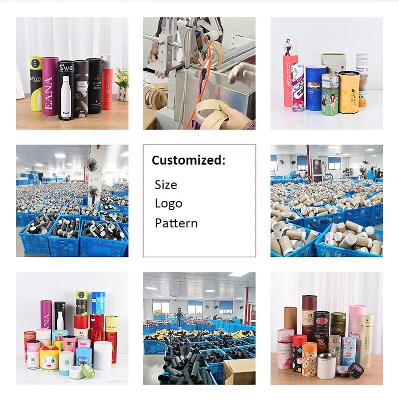 Custom Printing Recycled Paper Tube Packaging Kraft Paper Tube for Essential Serum Hair Oil Face Cream