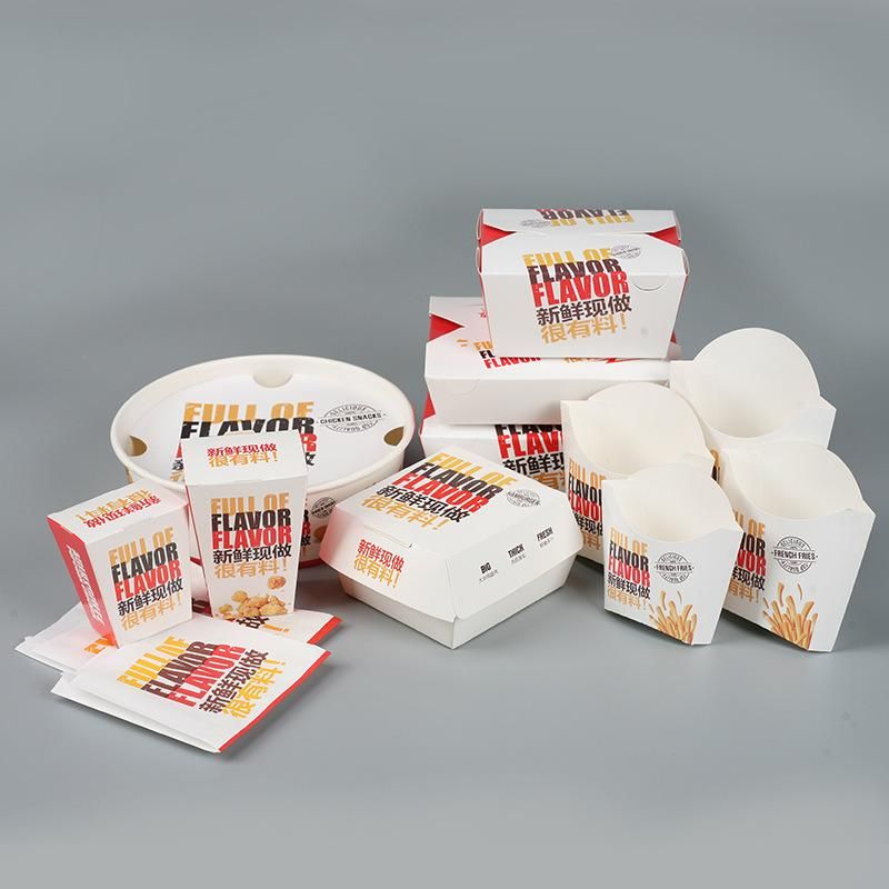 Disposable Printing Foldable Take Away Chinese Food Packing Box