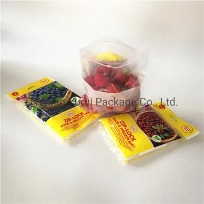 Food Grade Plastic Custom Printed Zip Transparent Zipper Bag with Retail Box