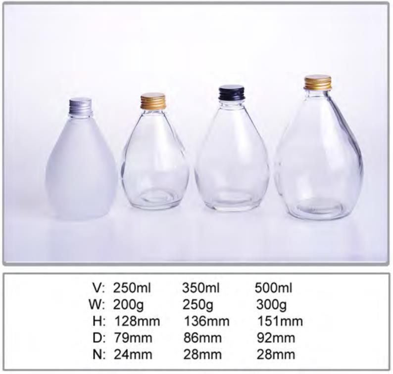 250ml 350ml 500ml Beverage Glass Bottle Juice Bottle and Beverage Bottle with Screw Lids